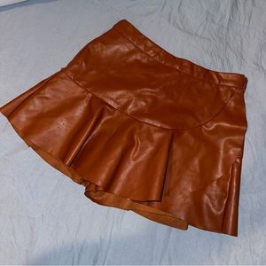 Do+Be Brown Leather Skirt
